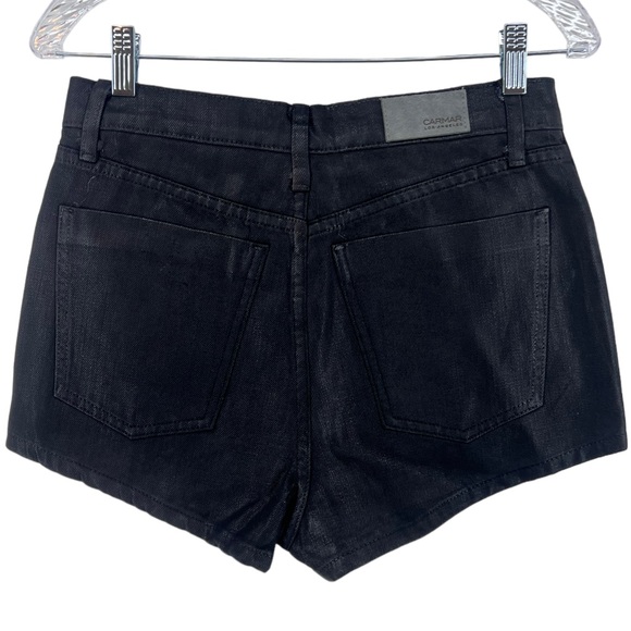 Carmar Titania Fitz Slim Fit High Rise Black Shorts Bird Design 27 Button Fly - Picture 5 of 10